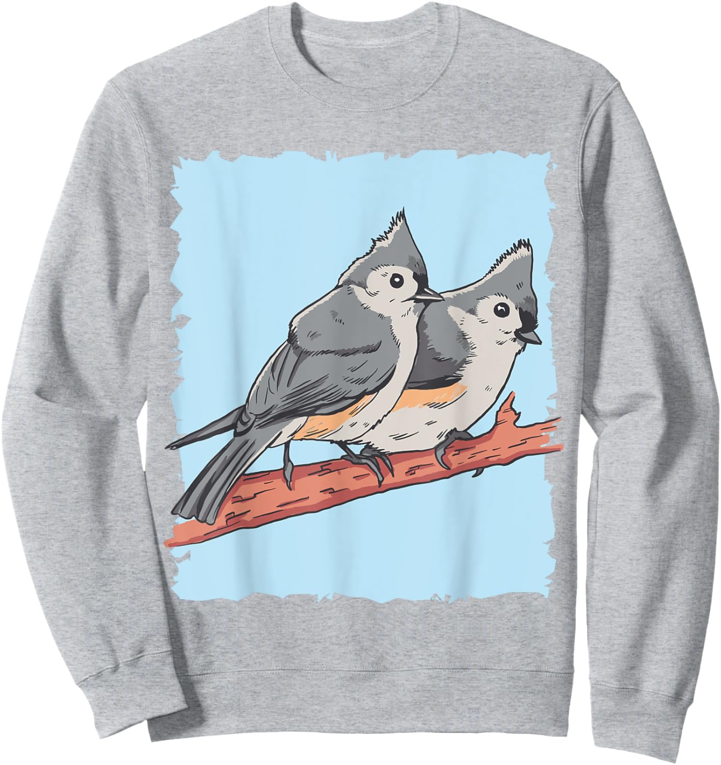 Cute Tufted Titmice Gift Titmouse Lovers Sweatshirt - Sweatshirt | Ash