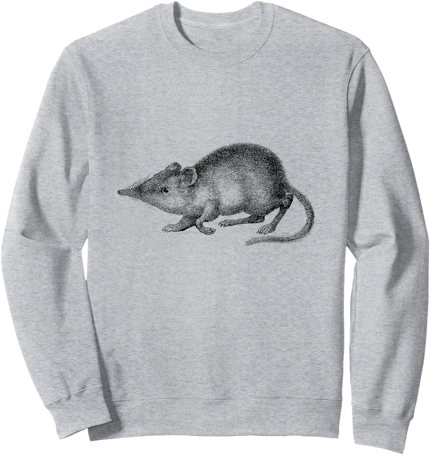 Elephant Shrew Mouse Print Sweatshirt - Sweatshirt | Ash