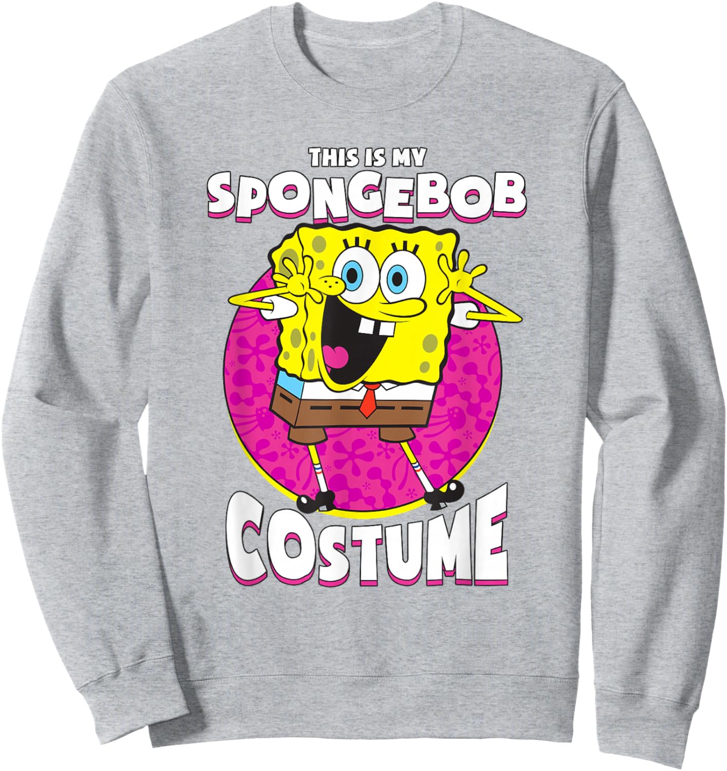SpongeBob SquarePants Halloween This Is My SpongeBob Costume Sweatshirt - Sweatshirt | Ash