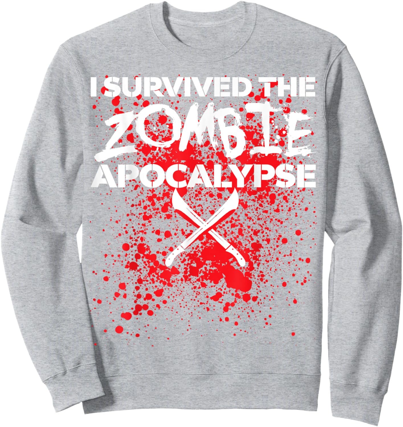 I survived the Zombie Apocalypse Sweatshirt - Sweatshirt | Ash