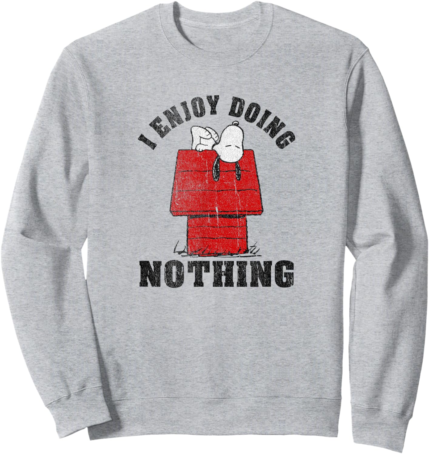 Peanuts Snoopy I Enjoy Doing Nothing Sweatshirt - Sweatshirt | Ash