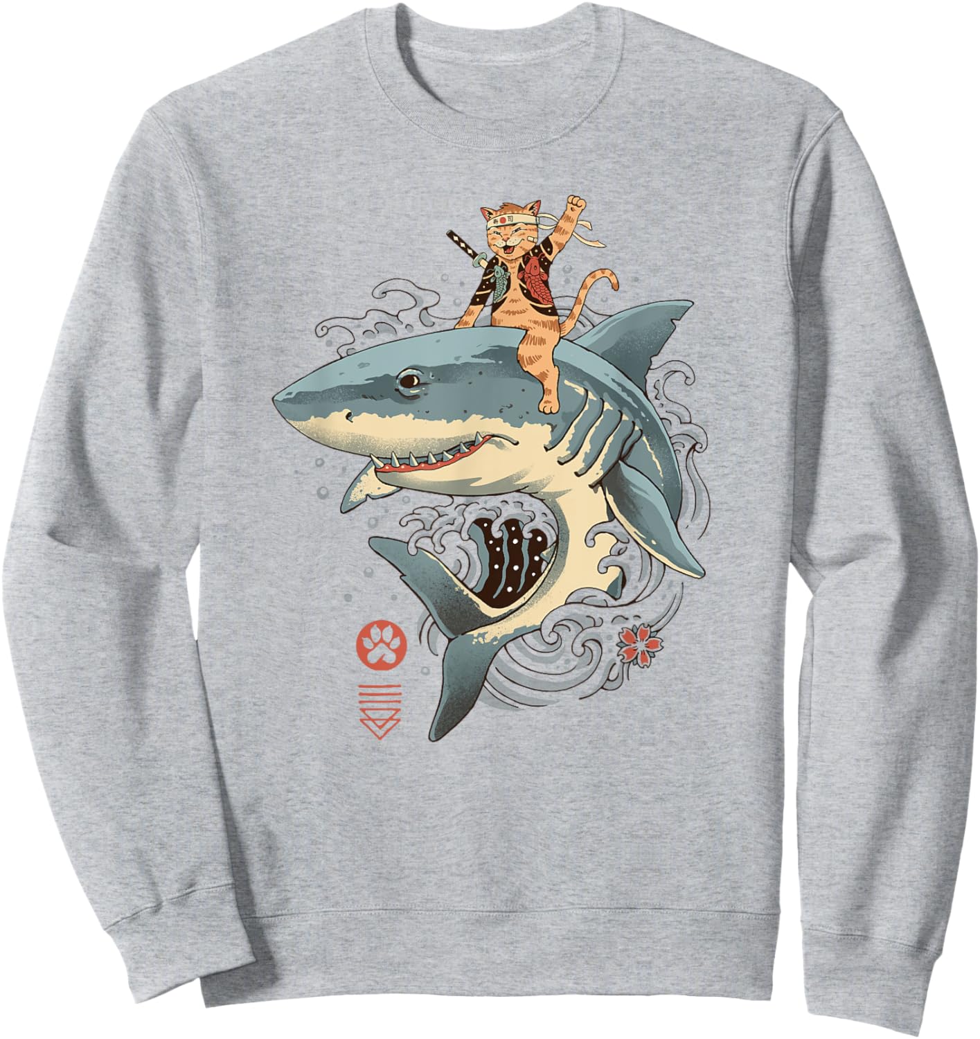 Cat Shark Sweatshirt - Sweatshirt | Ash