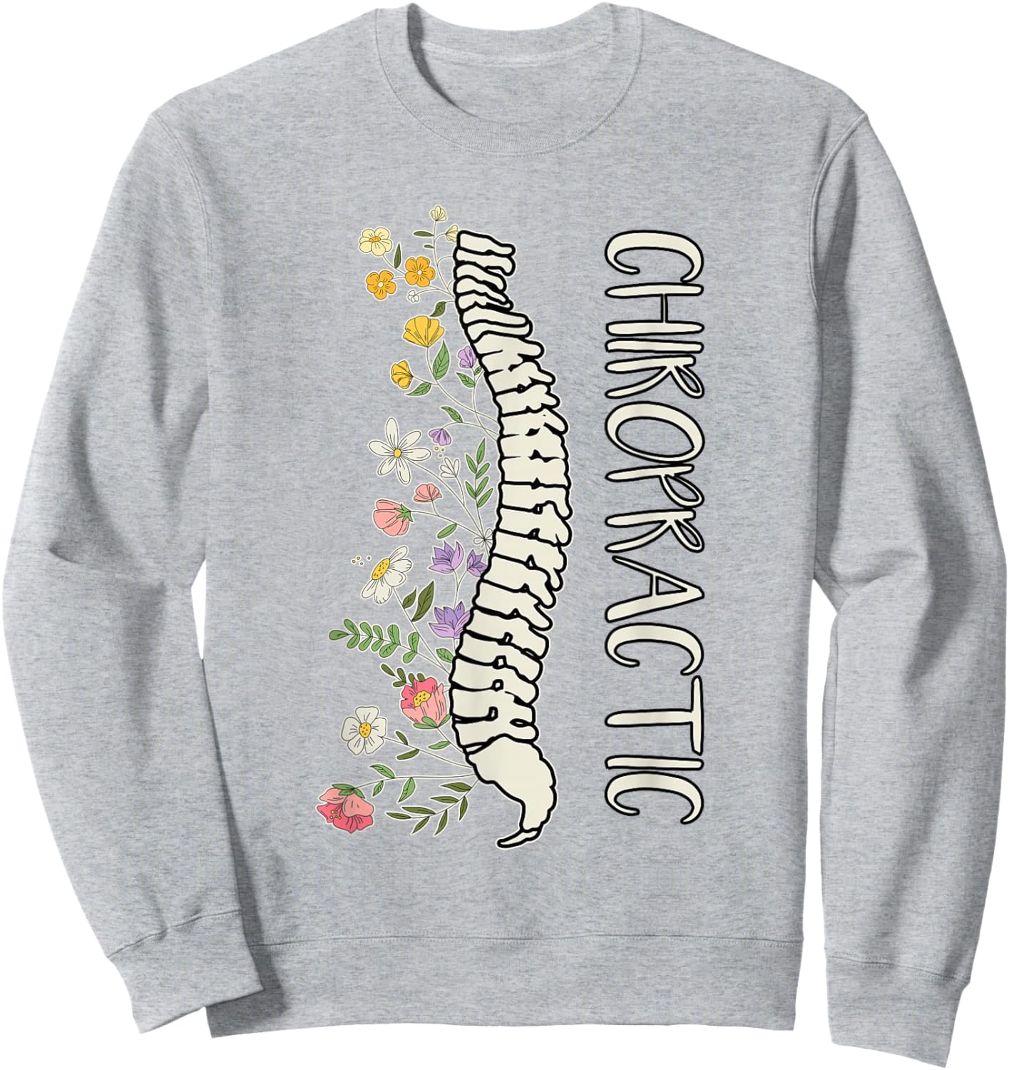 Chiropractor Gifts -Adults Blue Modern Chiropractic Sweatshirt - Sweatshirt | Ash