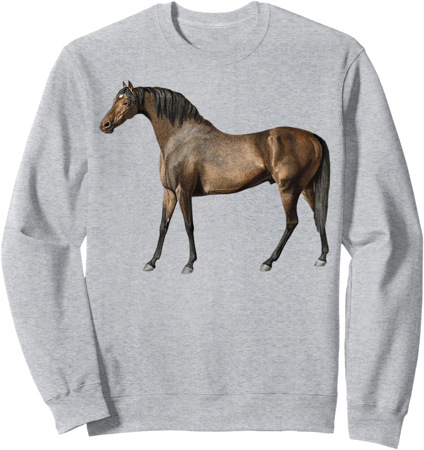 Red black Horses Horseback Riding Horse Lovers Flowers 2021 Sweatshirt - Sweatshirt | Ash