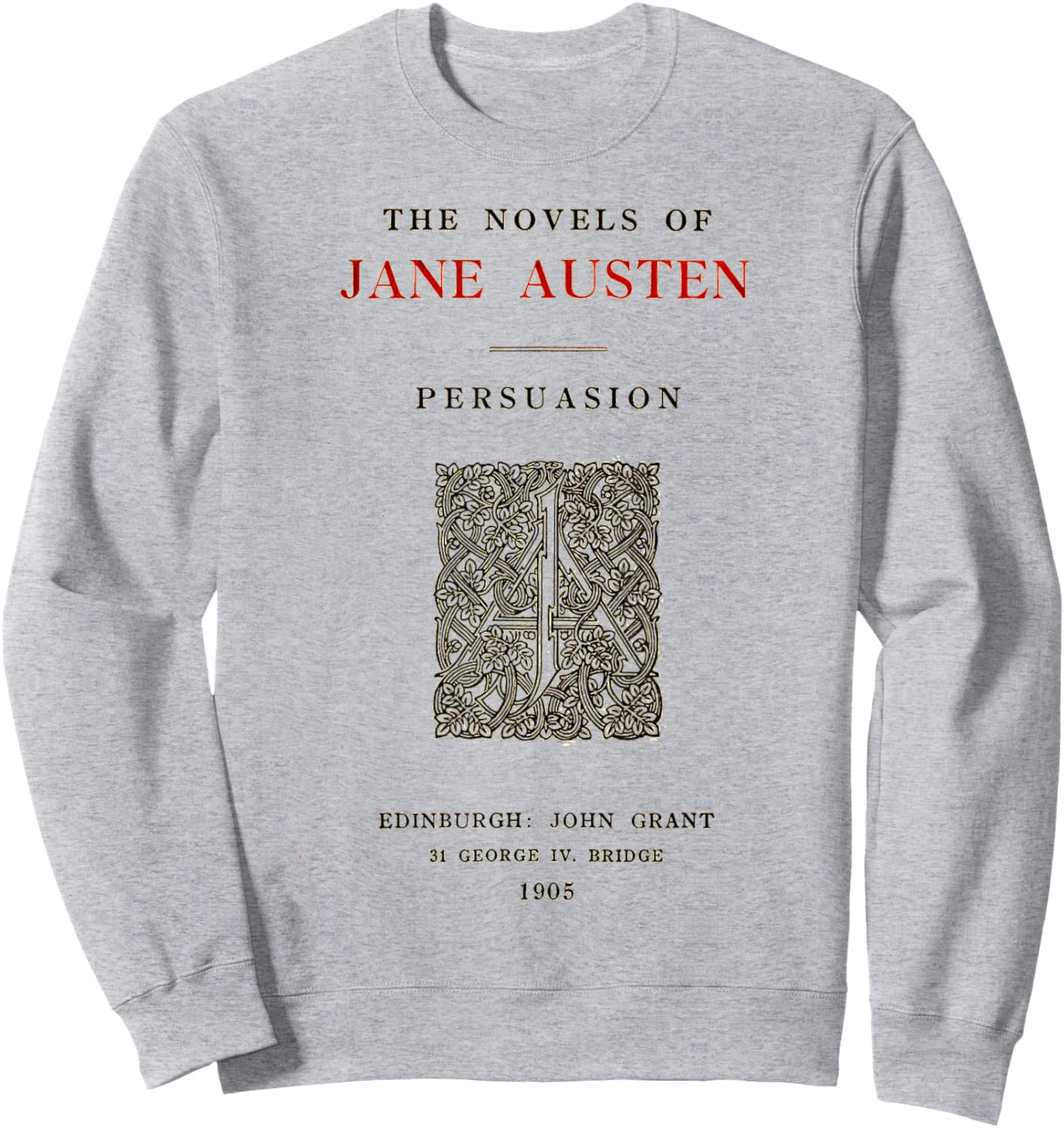 Persuasion Jane Austen Title Page Sweatshirt - Sweatshirt | Ash