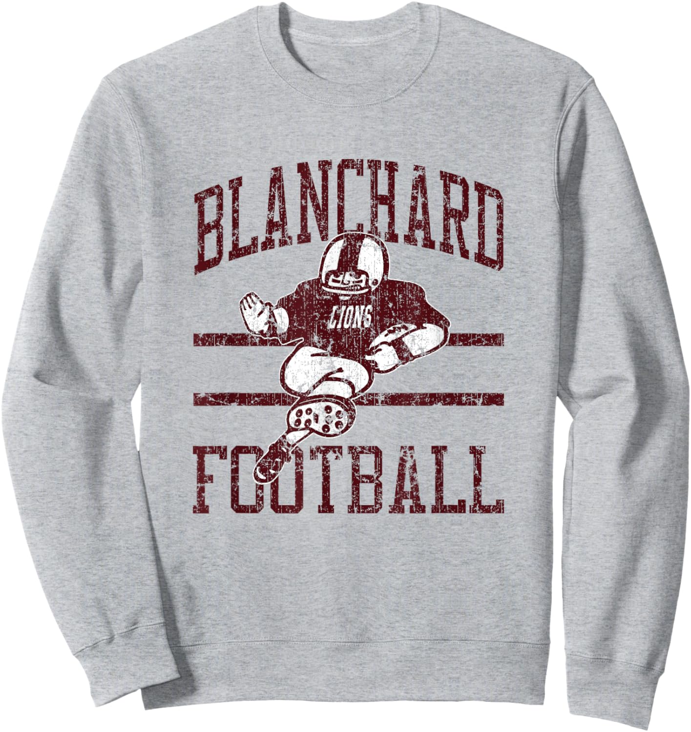 Blanchard Lions Football Player Sweatshirt - Sweatshirt | Ash