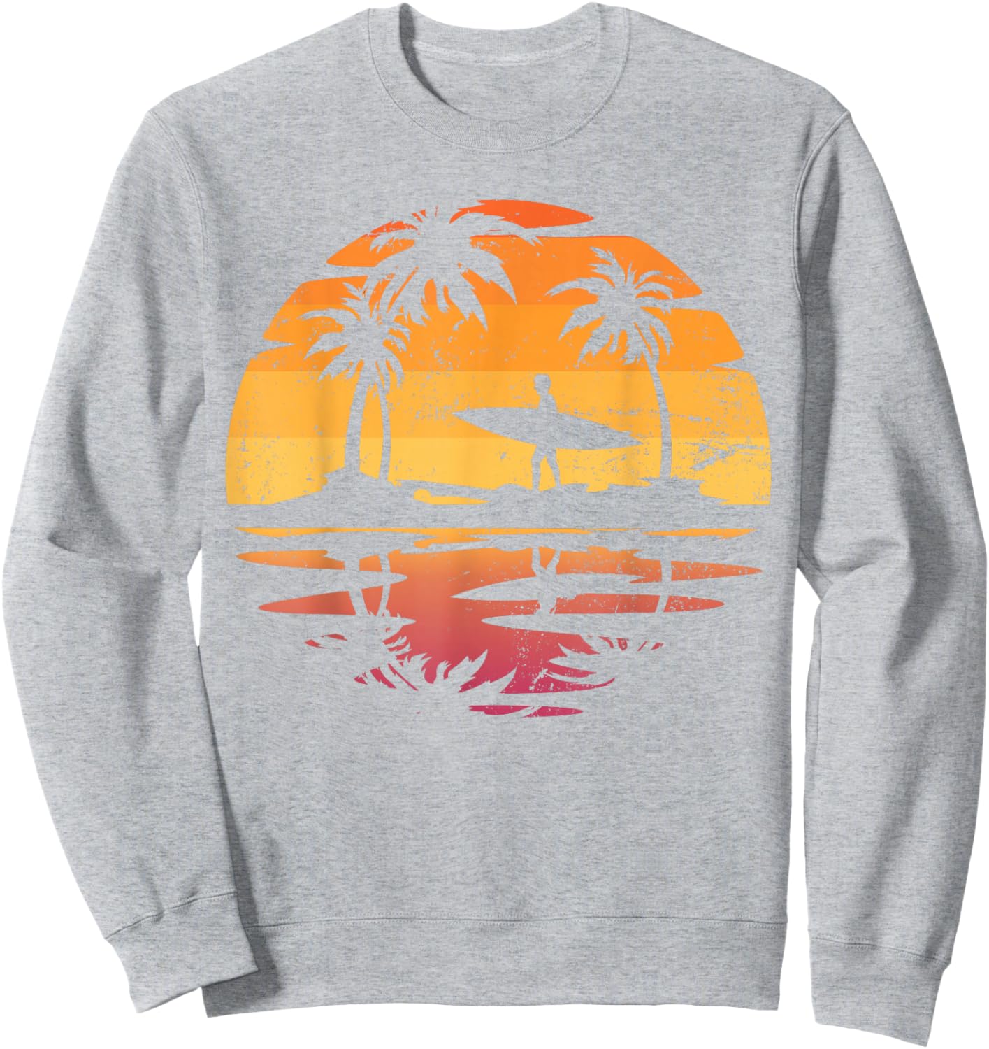 Water Sports Surfer Tropical Summer Sunset Surfing Sweatshirt - Sweatshirt | Ash