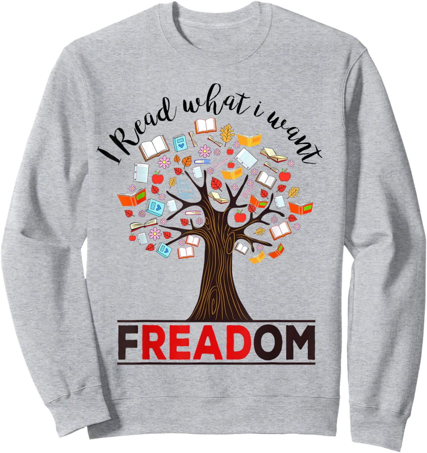 I Read What i Want - Banned Books Week Librarian Small Sweatshirt - Sweatshirt | Ash