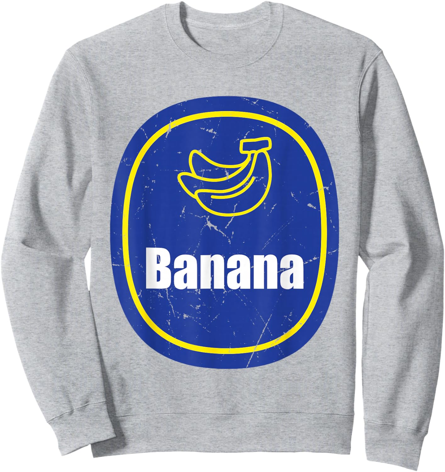 Banana Sticker Costume Cute Easy Fruit DIY Halloween Sweatshirt - Sweatshirt | Ash
