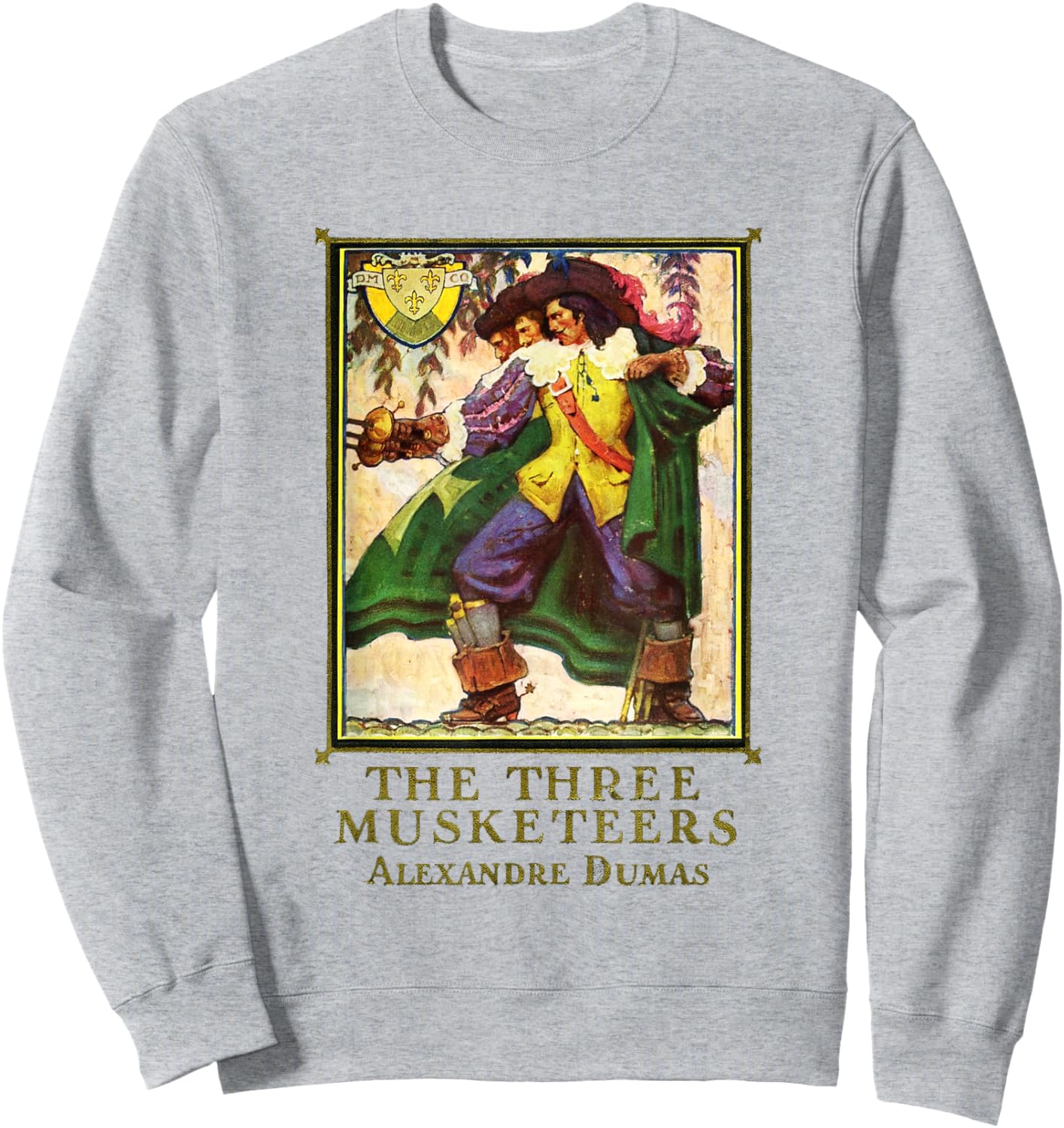 The Three Musketeers Alexandre Dumas Vintage Book Cover Sweatshirt - Sweatshirt | Ash