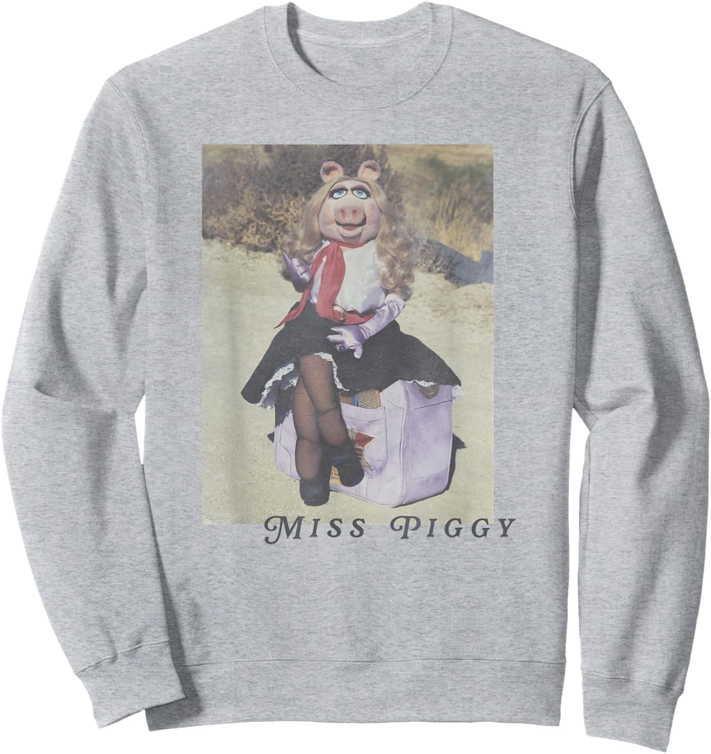 Disney Muppets Miss Piggy Traveling Portrait Sweatshirt - Sweatshirt | Ash