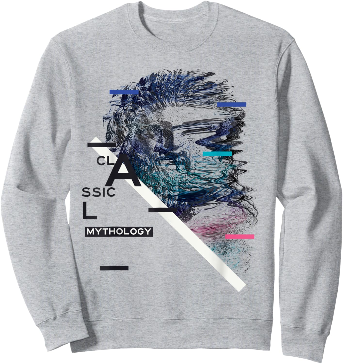 Vaporwave Aesthetic Retro 80s 90s Statue Japanese Glitch Art Sweatshirt - Sweatshirt | Ash