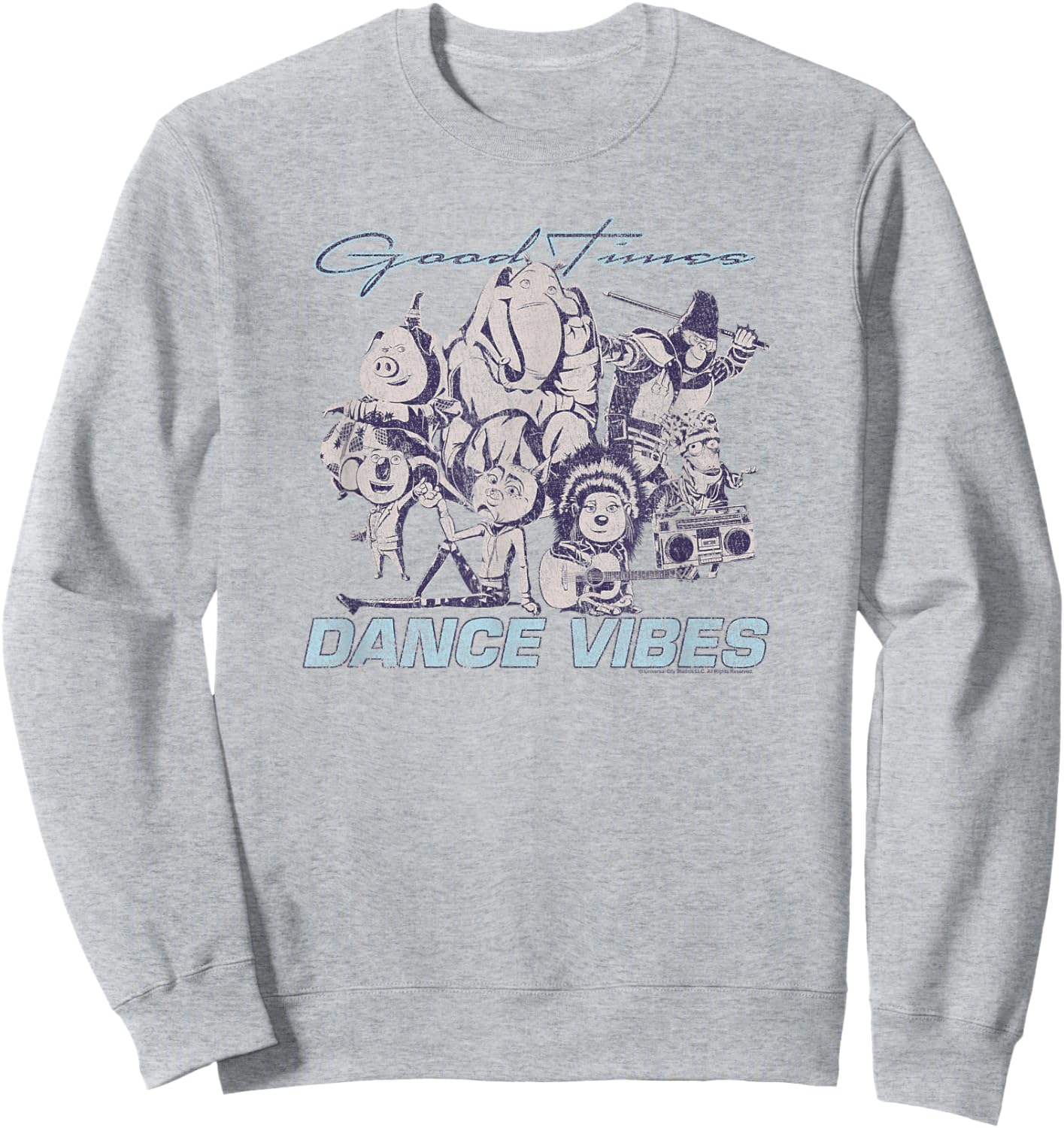 Sing 2 Vintage Group Shot Poster Sweatshirt - Sweatshirt | Ash