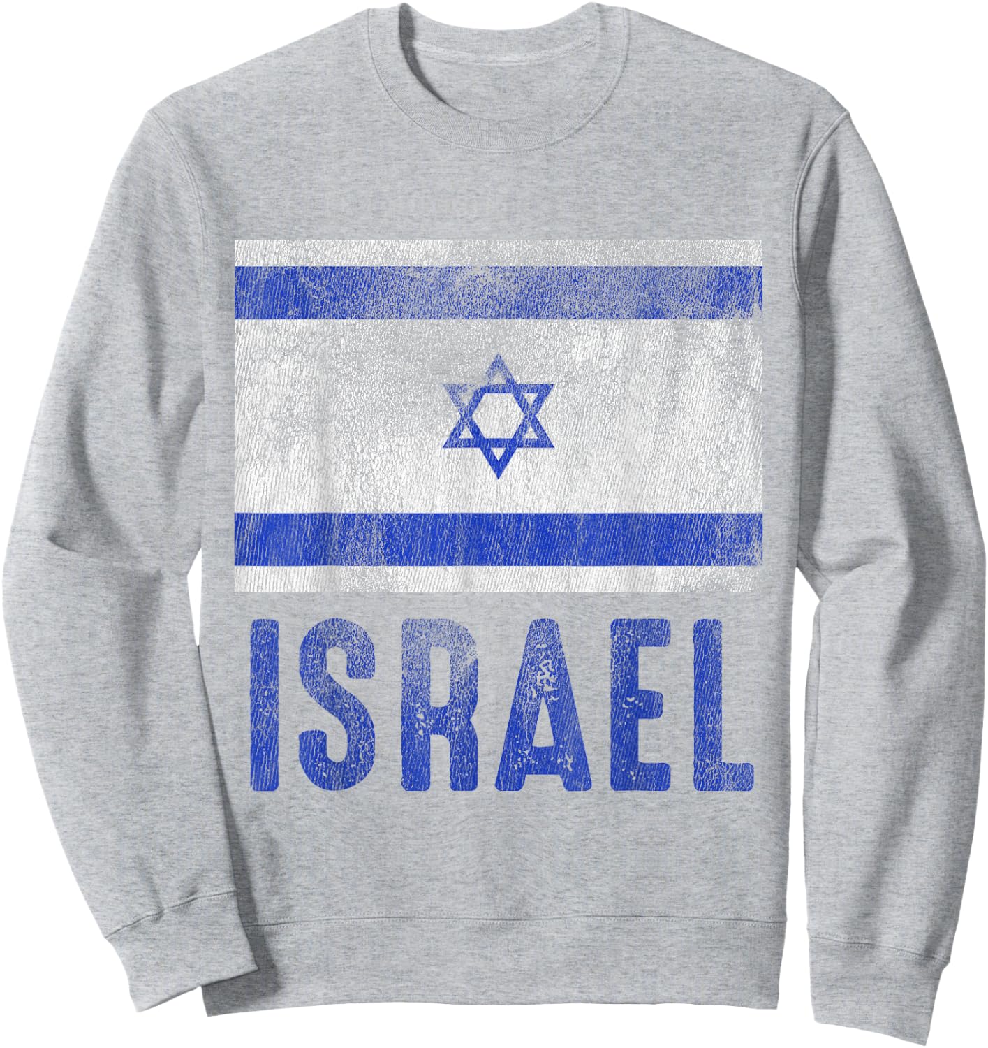 Vintage Israeli Flag Made In Israel Gift Sweatshirt - Sweatshirt | Ash
