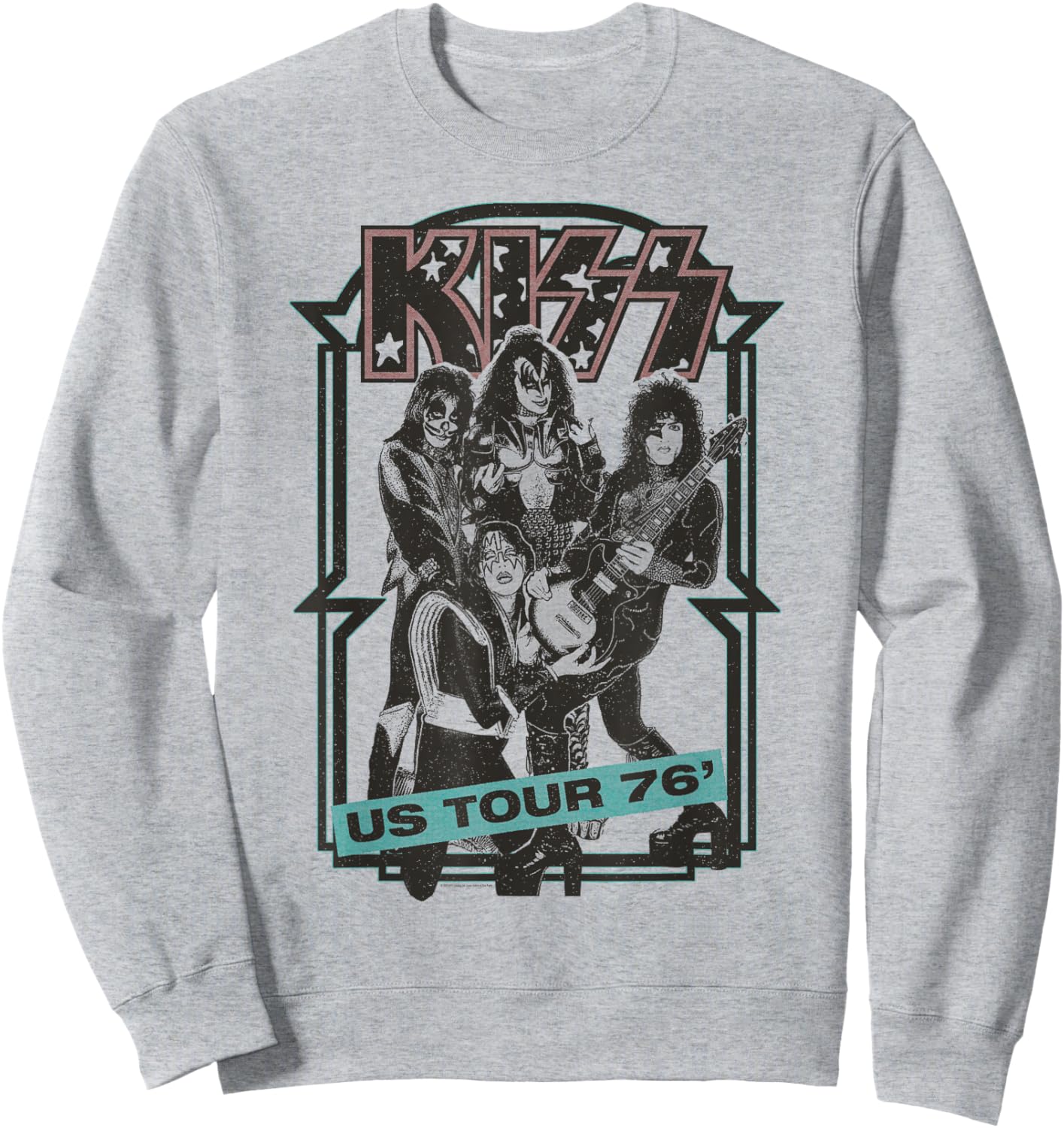 KISS - US Tour 1976 Sweatshirt - Sweatshirt | Ash