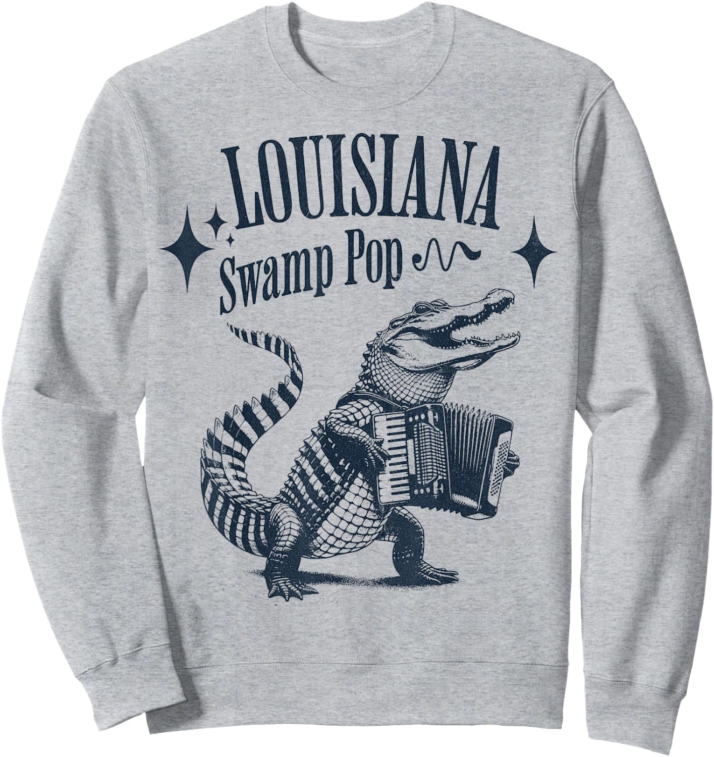 Louisiana Swamp Pop Alligators New Orleans Music Sweatshirt - Sweatshirt | Ash