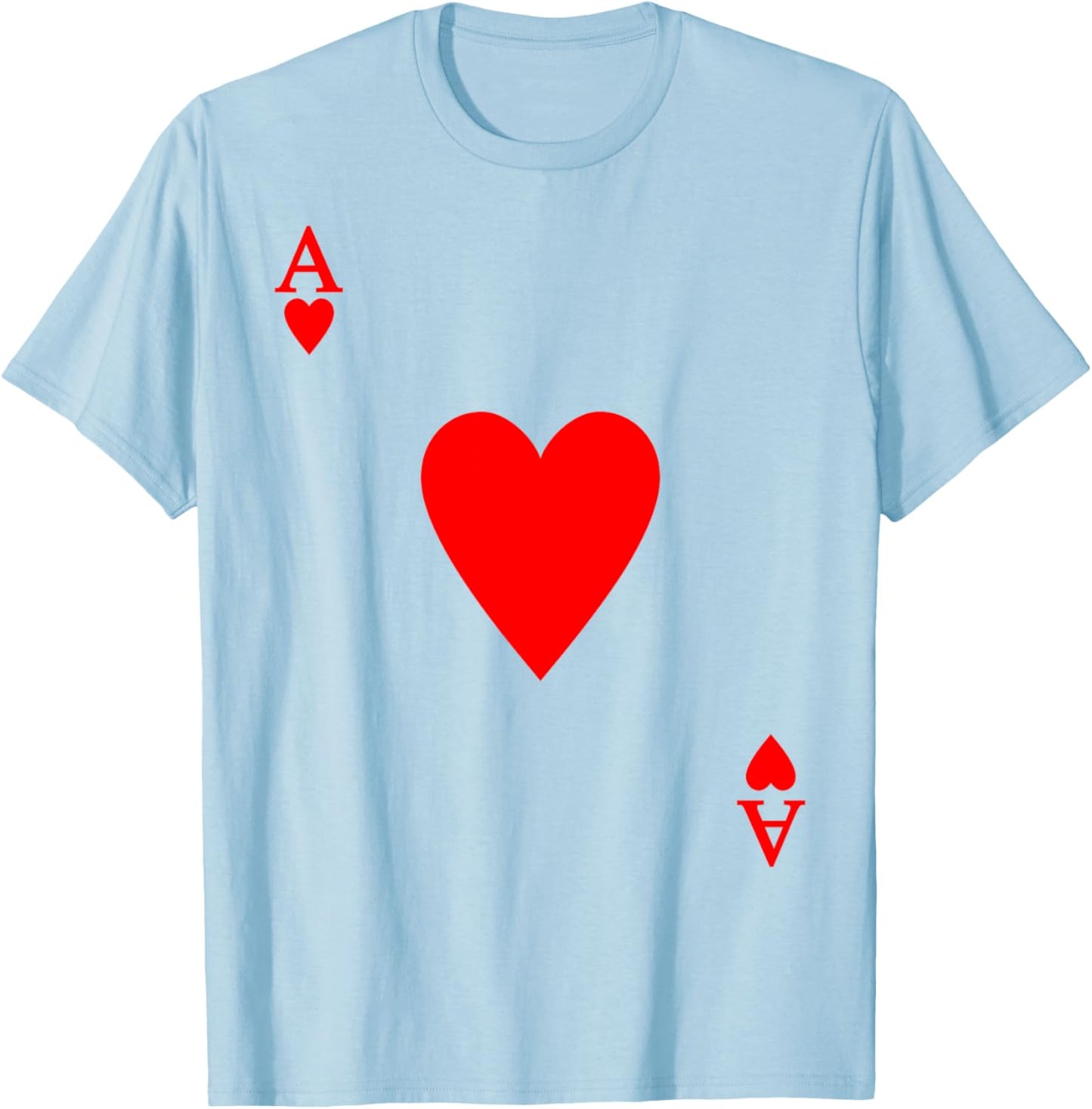Ace of Hearts Funny Halloween Card Costume T-Shirt - T-Shirt | Light Blue