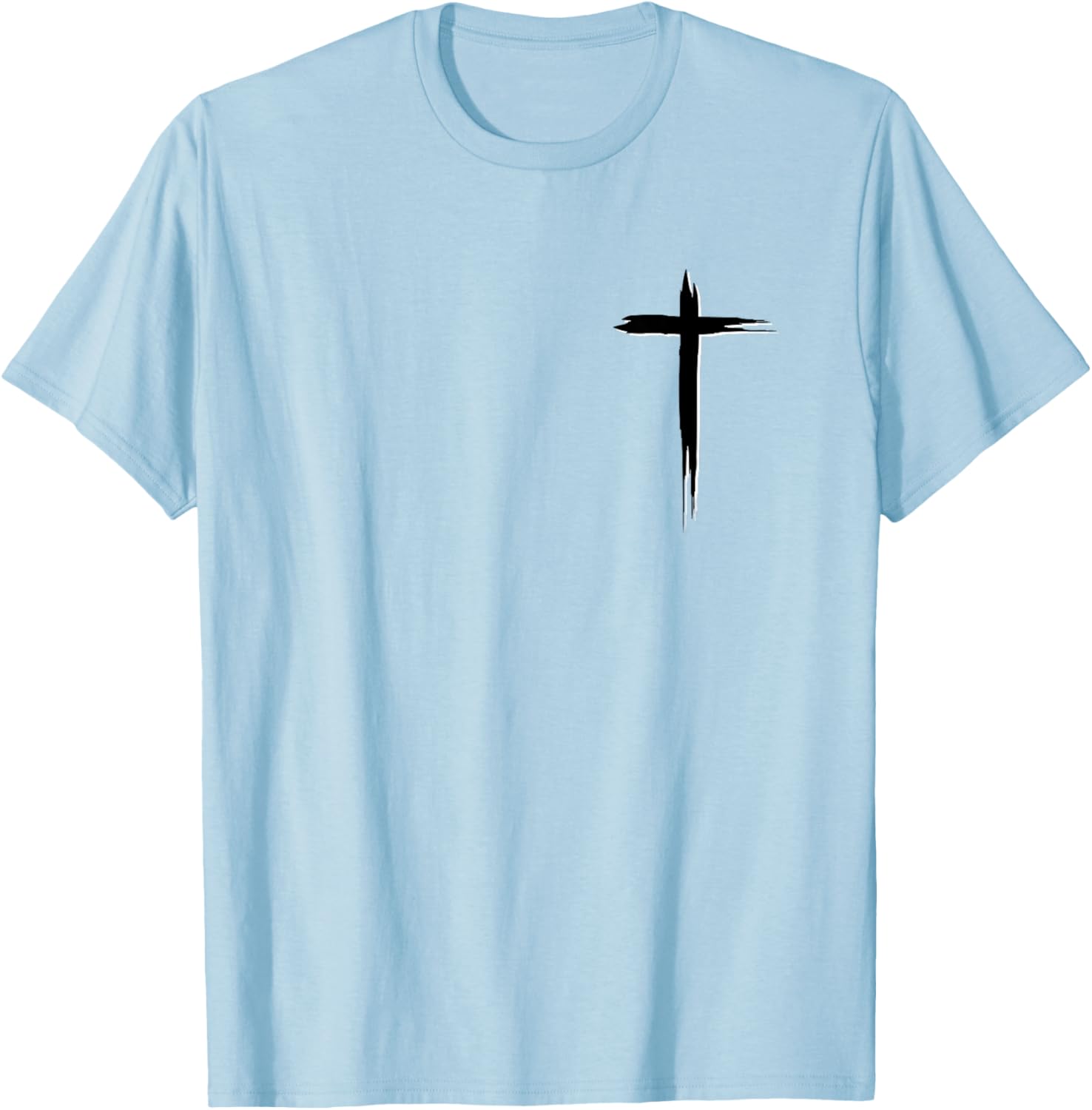 Cross Faith Jesus Christ Cross Graphic T-Shirt - T-Shirt | Light Blue