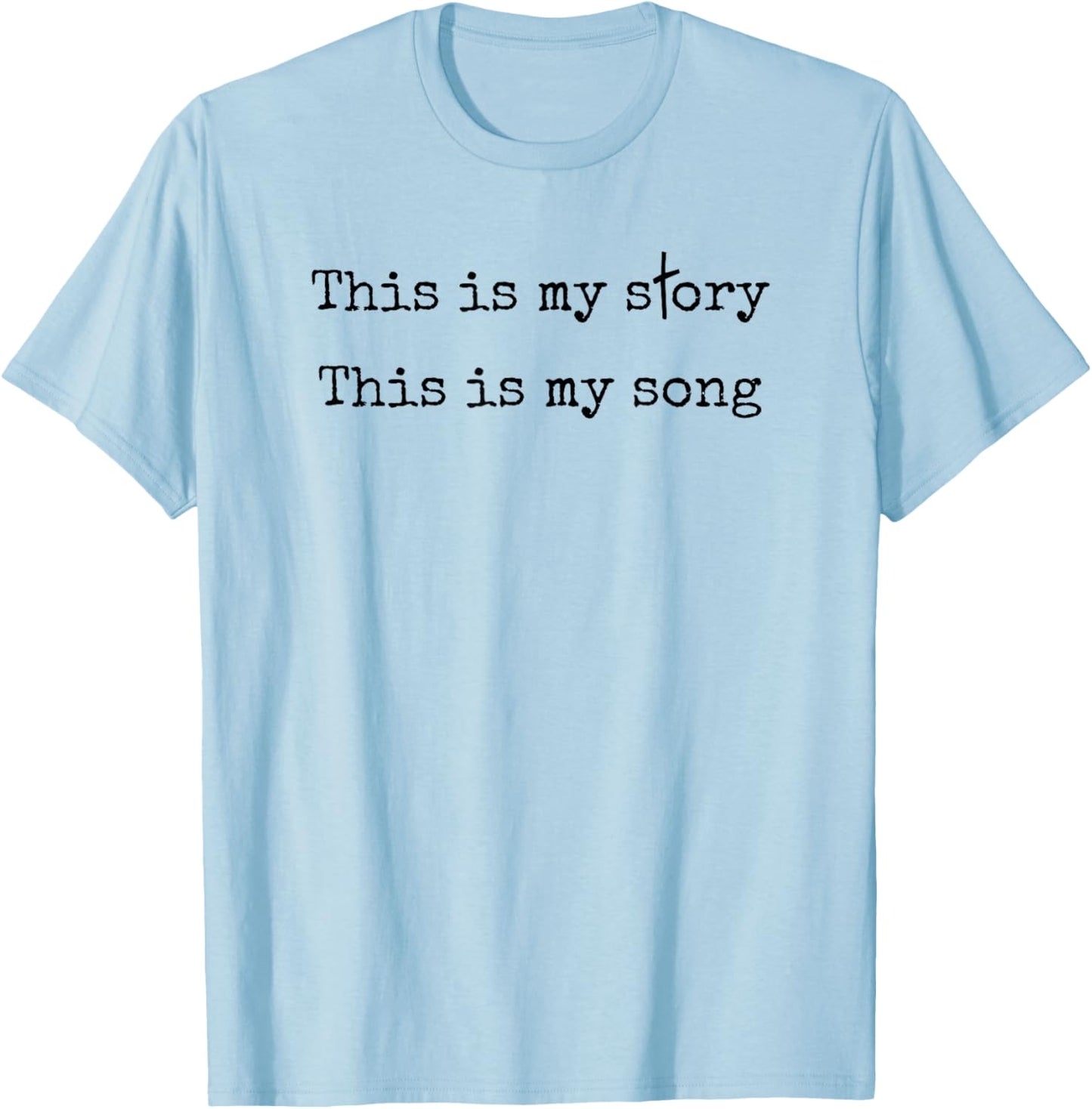 Blessed Assurance Hymn Christian Faith Worship T-Shirt - T-Shirt | Light Blue