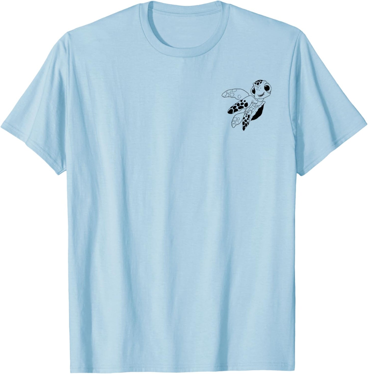 Disney Pixar Finding Nemo Squirt Outline Pocket Wave T-Shirt - T-Shirt | Light Blue