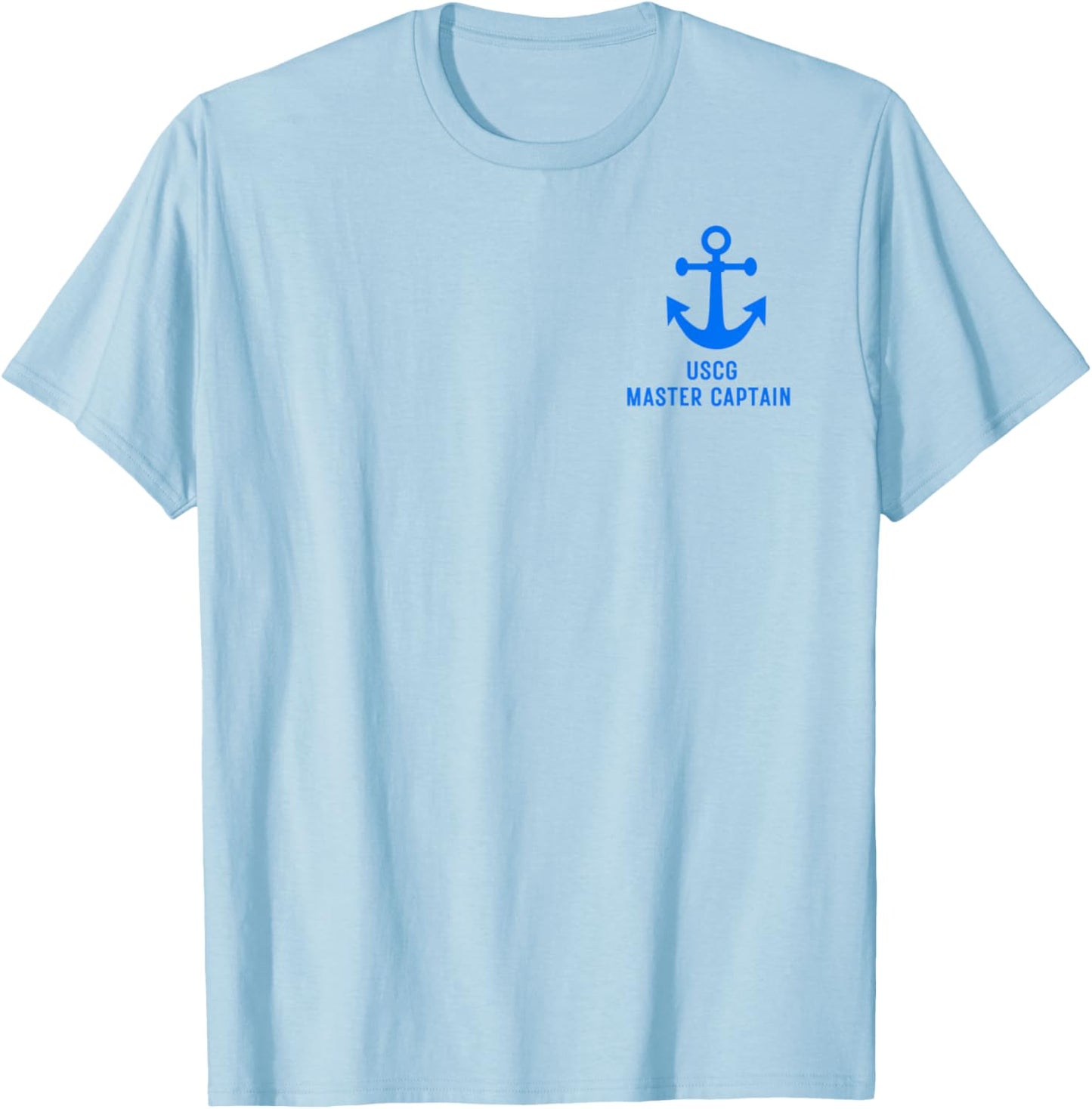 USCG Master Captain Uniform Charter Coast Guard Boating T-Shirt - T-Shirt | Light Blue