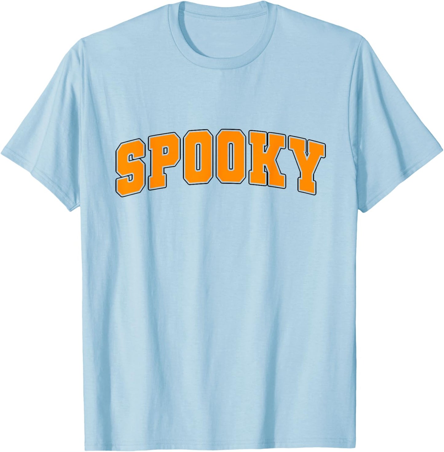 Varsity SPOOKY Halloween College Style University Costume T-Shirt - T-Shirt | Light Blue