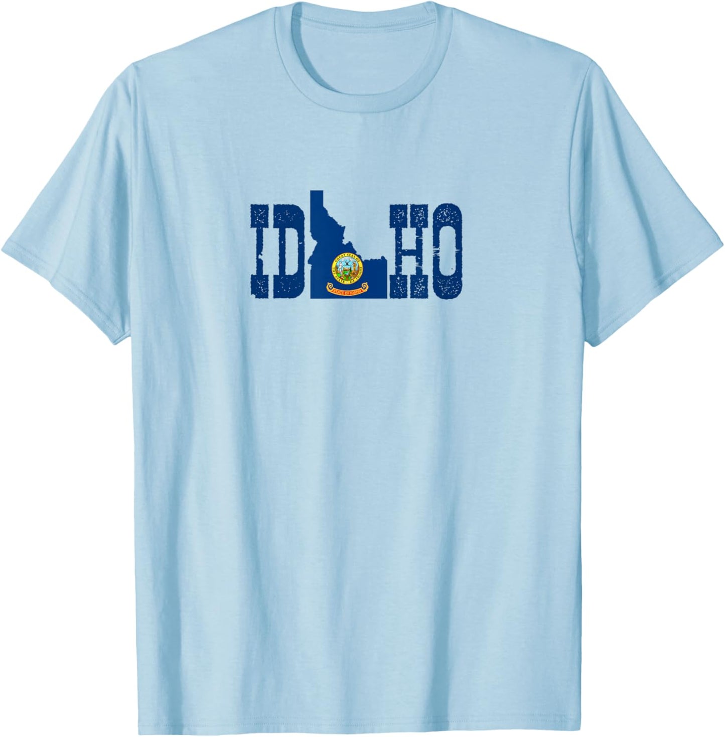 Idaho State and Idaho Flag with Pride for Idaho T-Shirt - T-Shirt | Light Blue