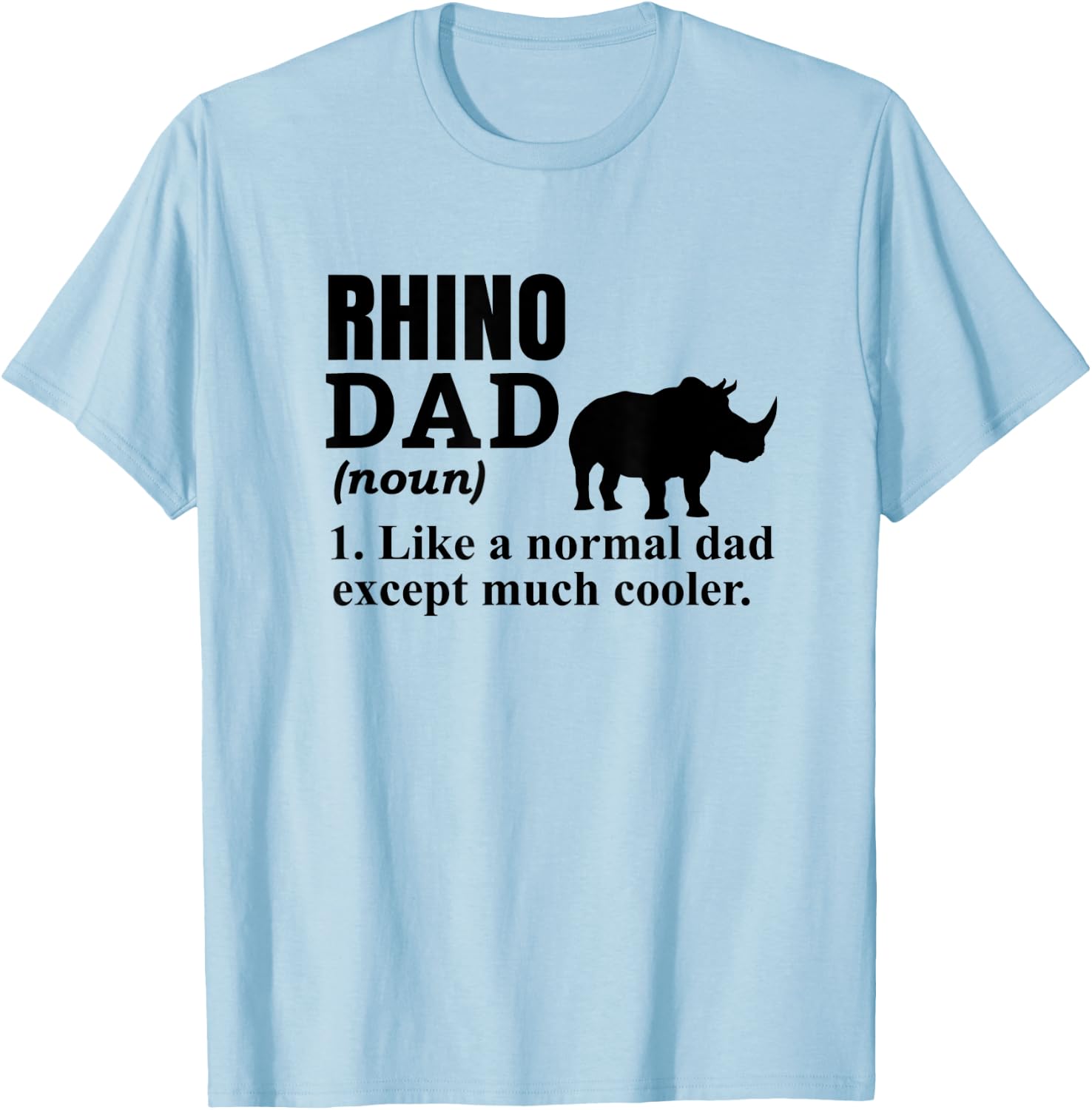 Rhino Dad Chubby Unicorns Fat Rhino T-Shirt - T-Shirt | Light Blue