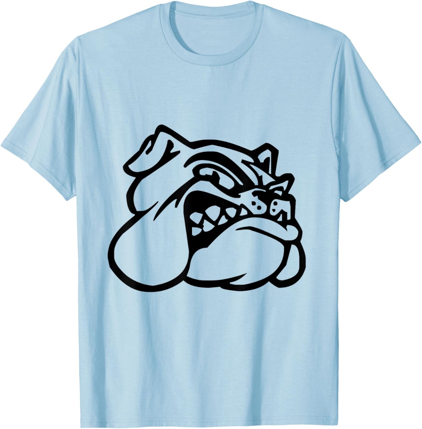 Growling Bulldog T-Shirt - T-Shirt | Light Blue