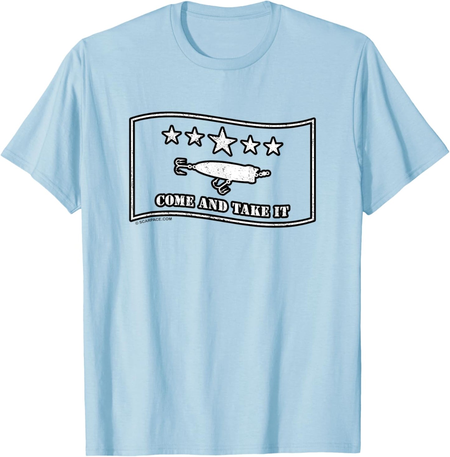 Come and Take It Topwater Popper Fishing Lure Gift T-Shirt - T-Shirt | Light Blue