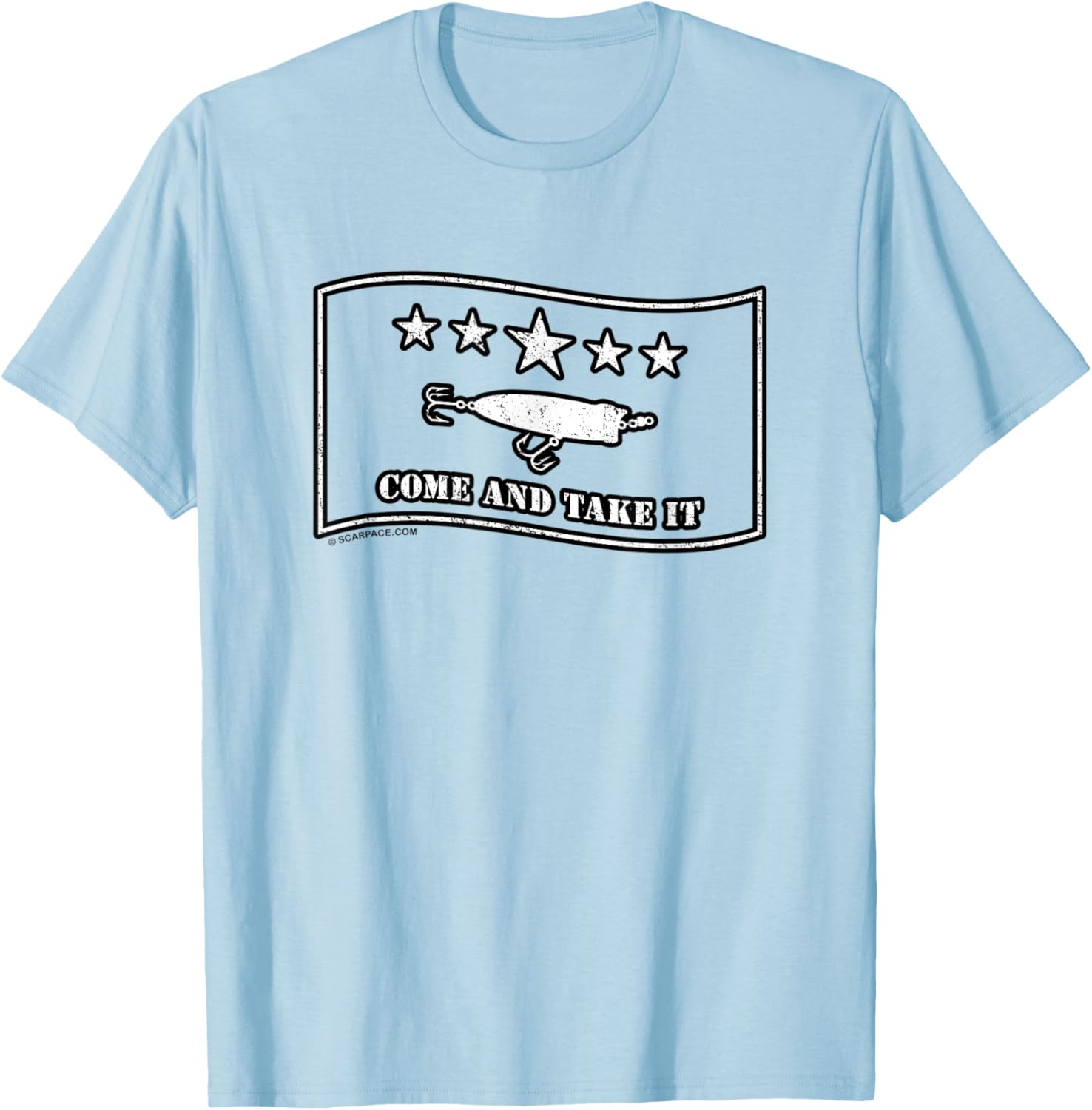 Come and Take It Topwater Popper Fishing Lure Gift T-Shirt - T-Shirt | Light Blue