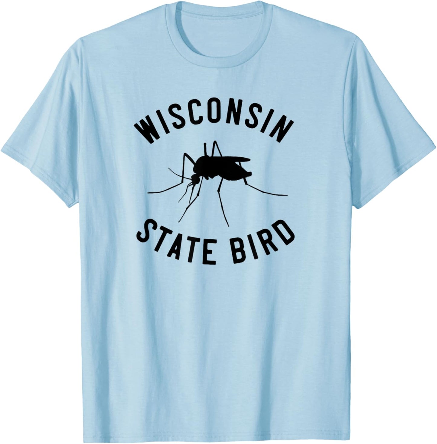 Classic Wisconsin Mosquito State Bird T-Shirt - T-Shirt | Light Blue