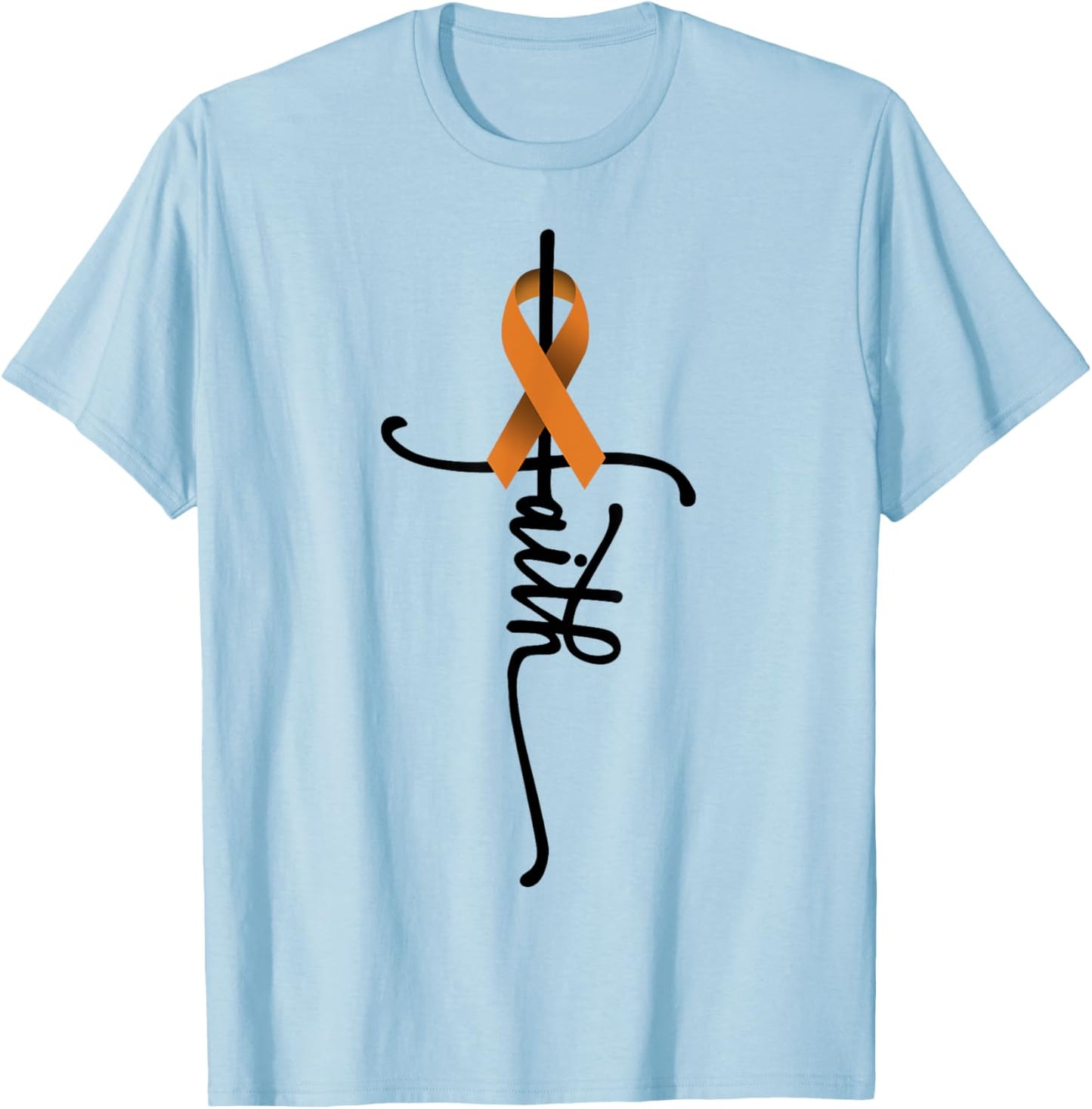 Appendix Cancer Faith Appendix Cancer Awareness Support T-Shirt - T-Shirt | Light Blue