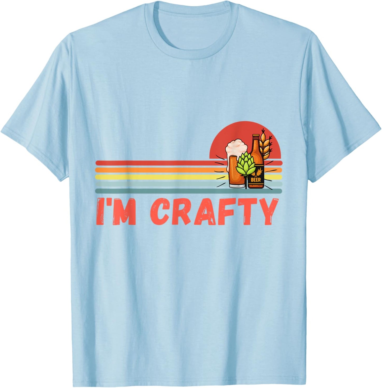 I'm Crafty Brew Craft Beer Shirts Women Vintage T-Shirt - T-Shirt | Light Blue