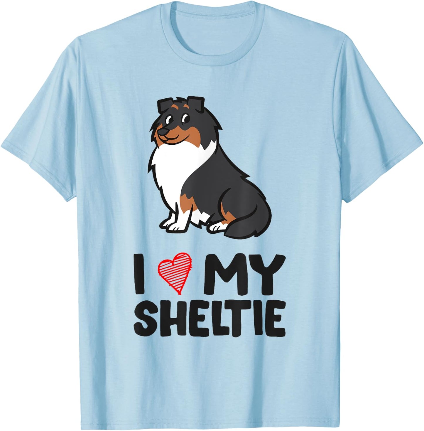 Sheltie Dog I Love My Sheltie Women Kids T-Shirt - T-Shirt | Light Blue