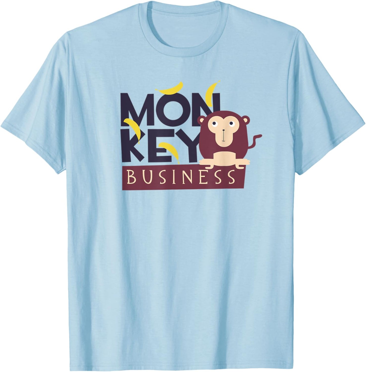 Monkey - Monkey Business - Bananas - Fun - Gift T-Shirt - T-Shirt | Light Blue
