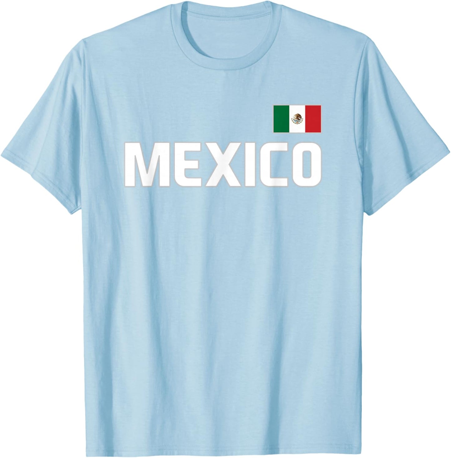 Mexico Flag Mexican Pride International Country T-Shirt - T-Shirt | Light Blue