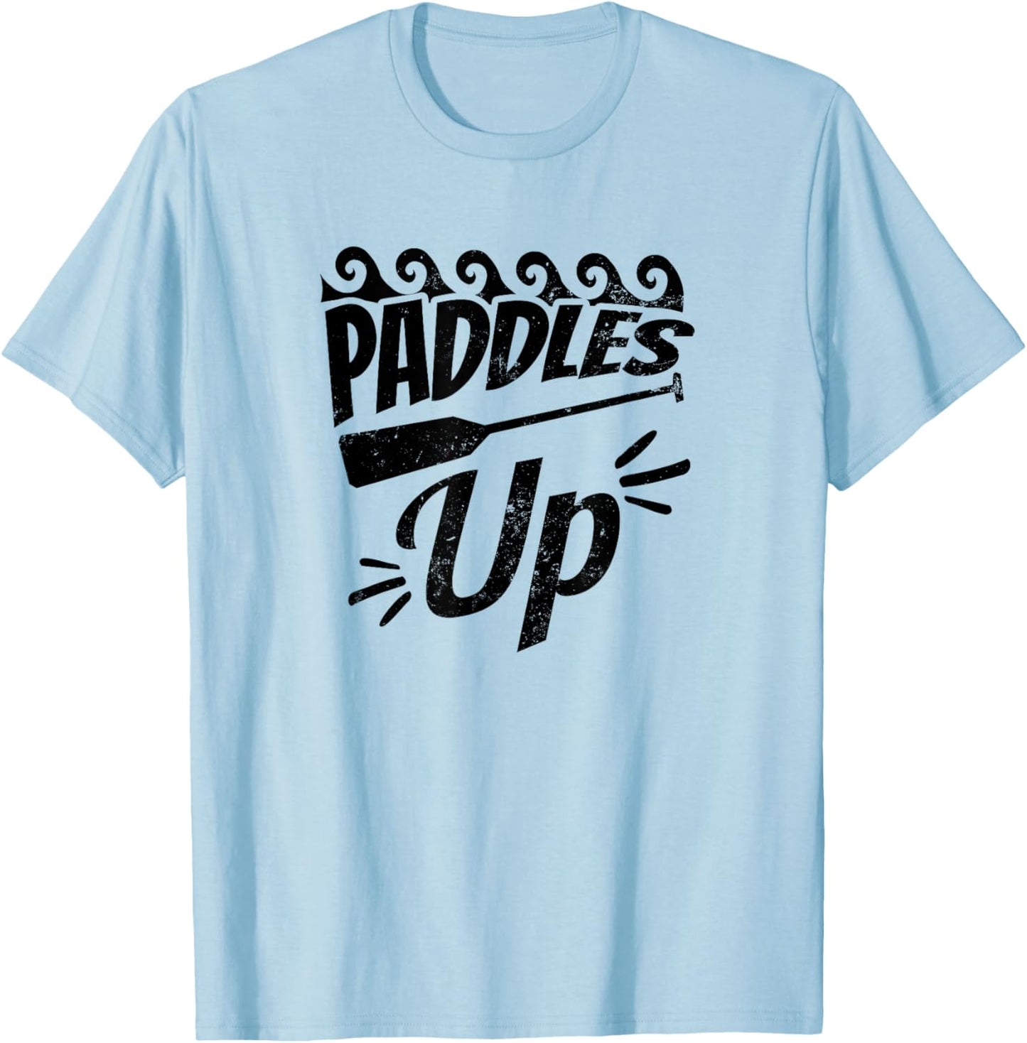 Paddles Up Design Dragon Boat T-Shirt - T-Shirt | Light Blue
