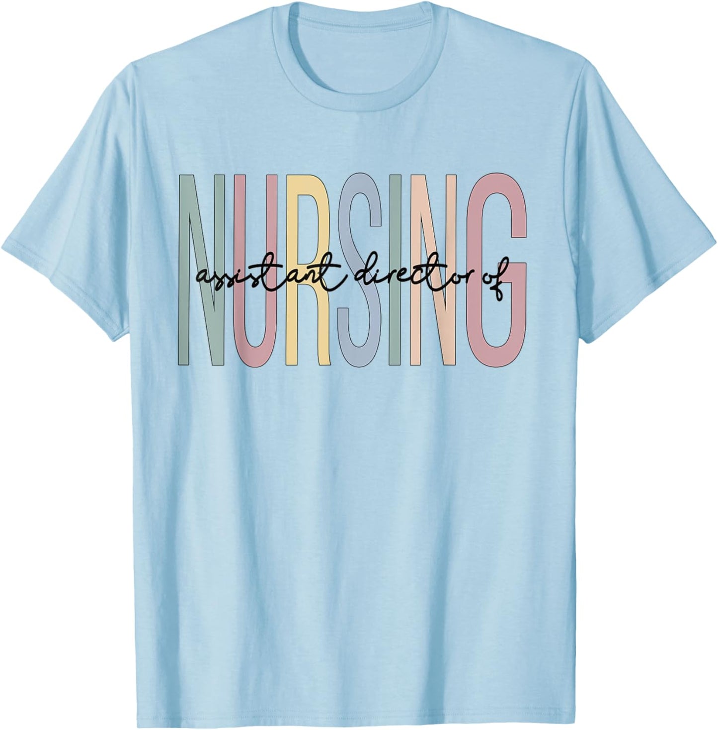 ADON Boho Assistant Director Of Nursing T-Shirt - T-Shirt | Light Blue