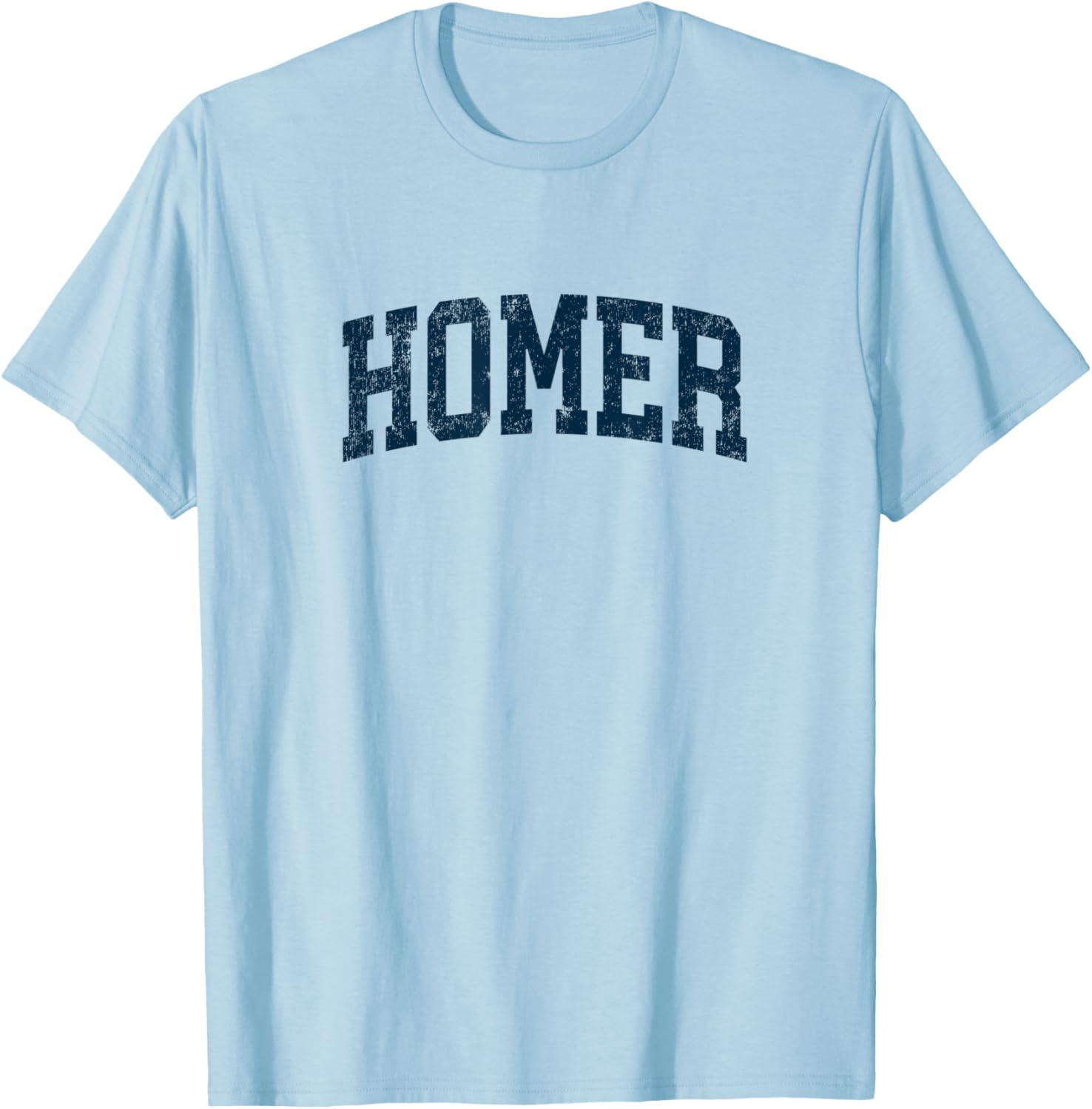Homer Alaska AK Vintage Athletic Sports Navy Design T-Shirt - T-Shirt | Light Blue