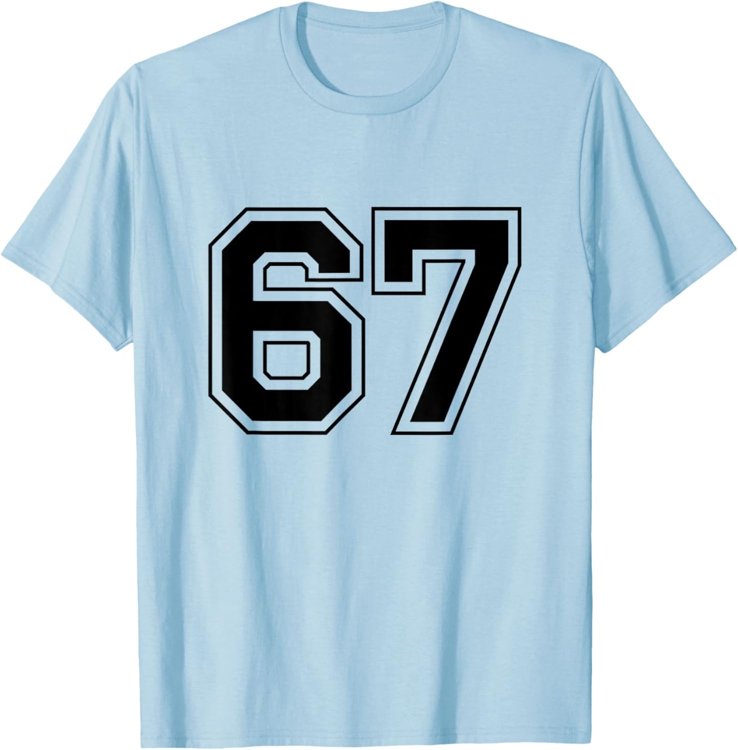 Number 67 T-Shirt - T-Shirt | Light Blue