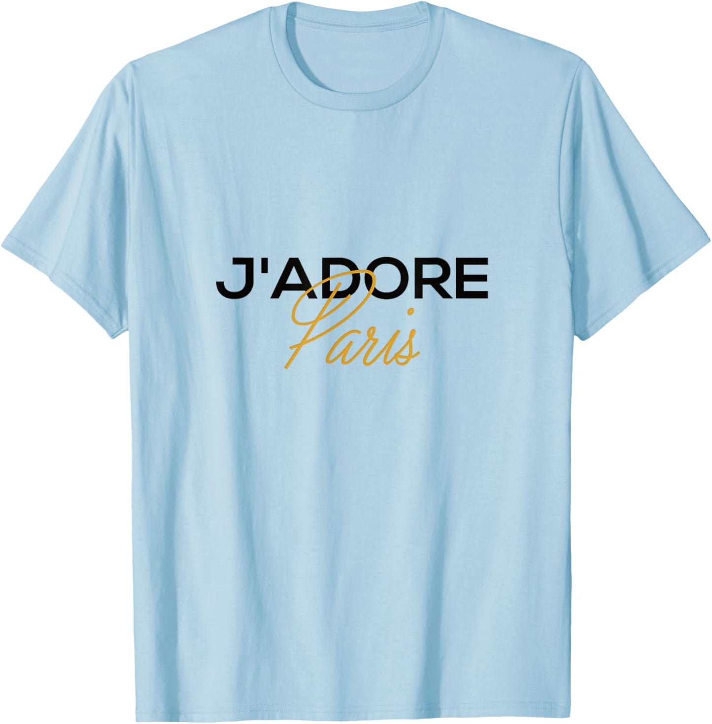 Classic Fashion I Love Paris J'Adore Paris Stylish & Elegant T-Shirt - T-Shirt | Light Blue