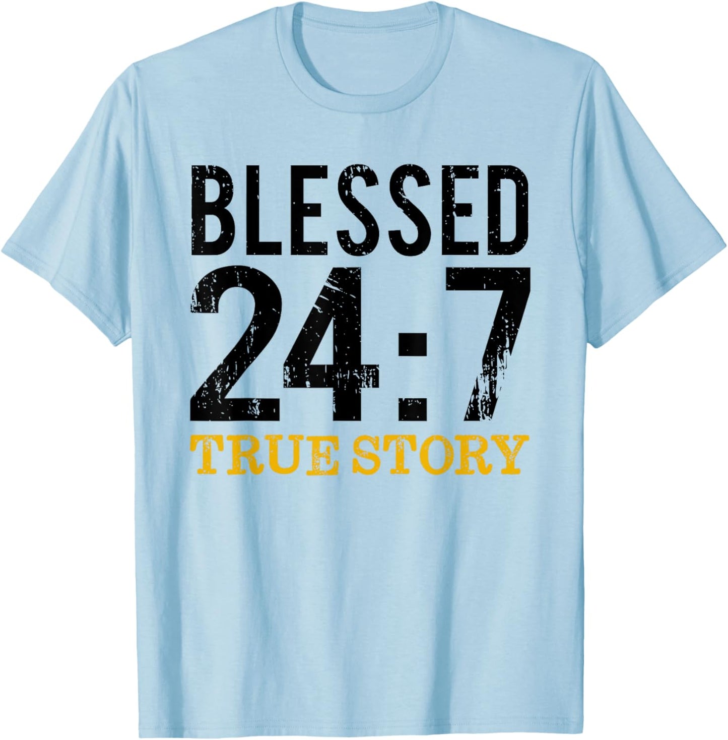 Faith Based Shirt Inspirational tops with saying Plus 2x 3x T-Shirt - T-Shirt | Light Blue