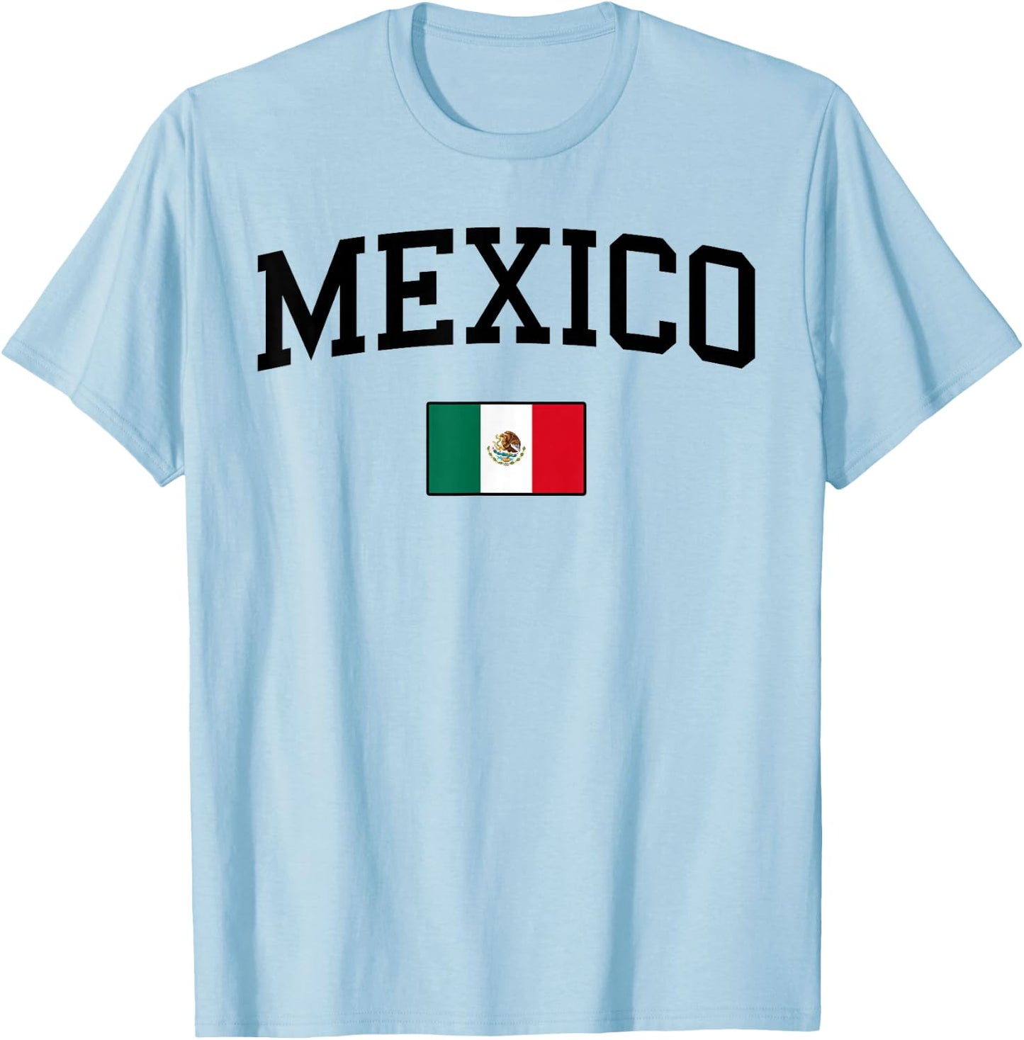Mexican Flag Men Women Kids Mexico T-Shirt - T-Shirt | Light Blue