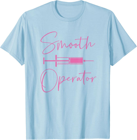 Smooth Operator Aesthetic Nurse Injector T-Shirt - T-Shirt | Light Blue