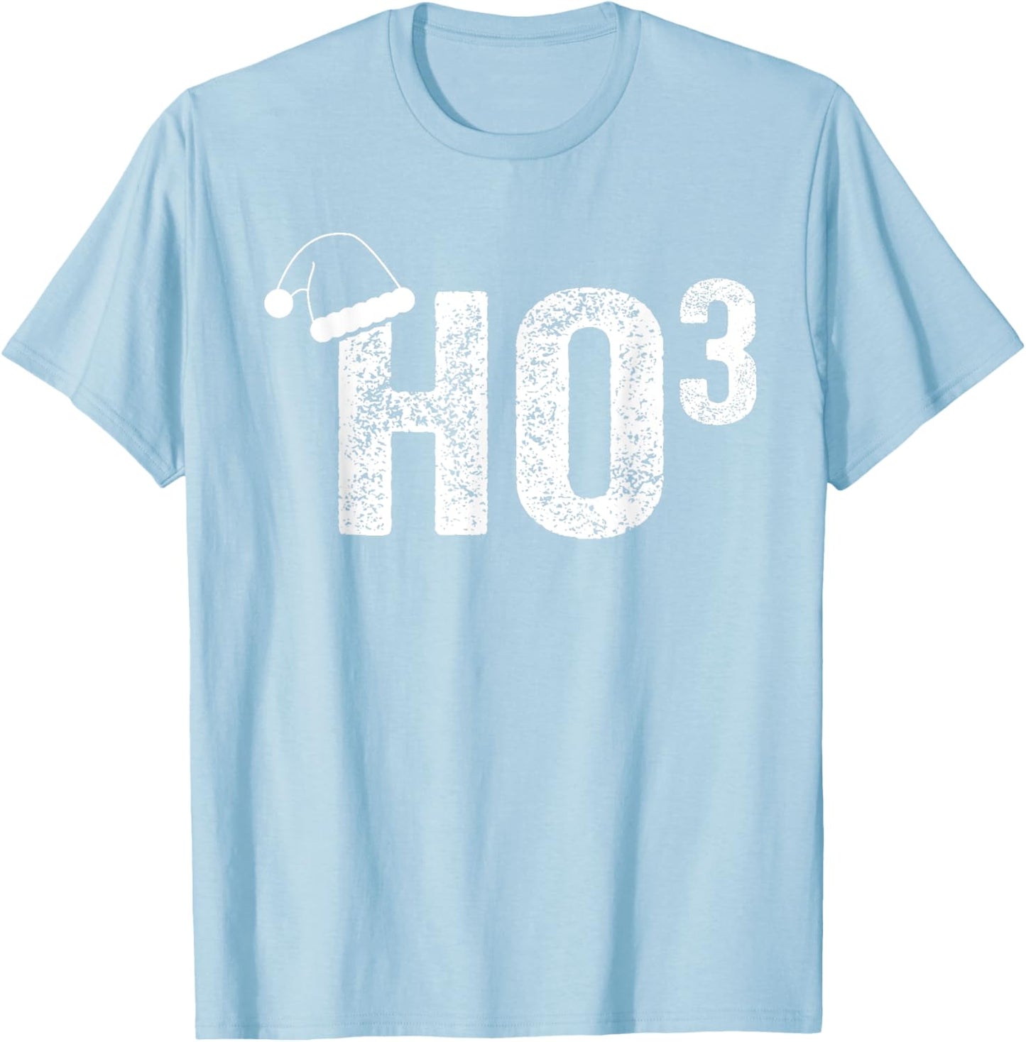 Funny Ho Ho Ho HO3 Math Teacher Santa Hat Christmas Xmas T-Shirt - T-Shirt | Light Blue