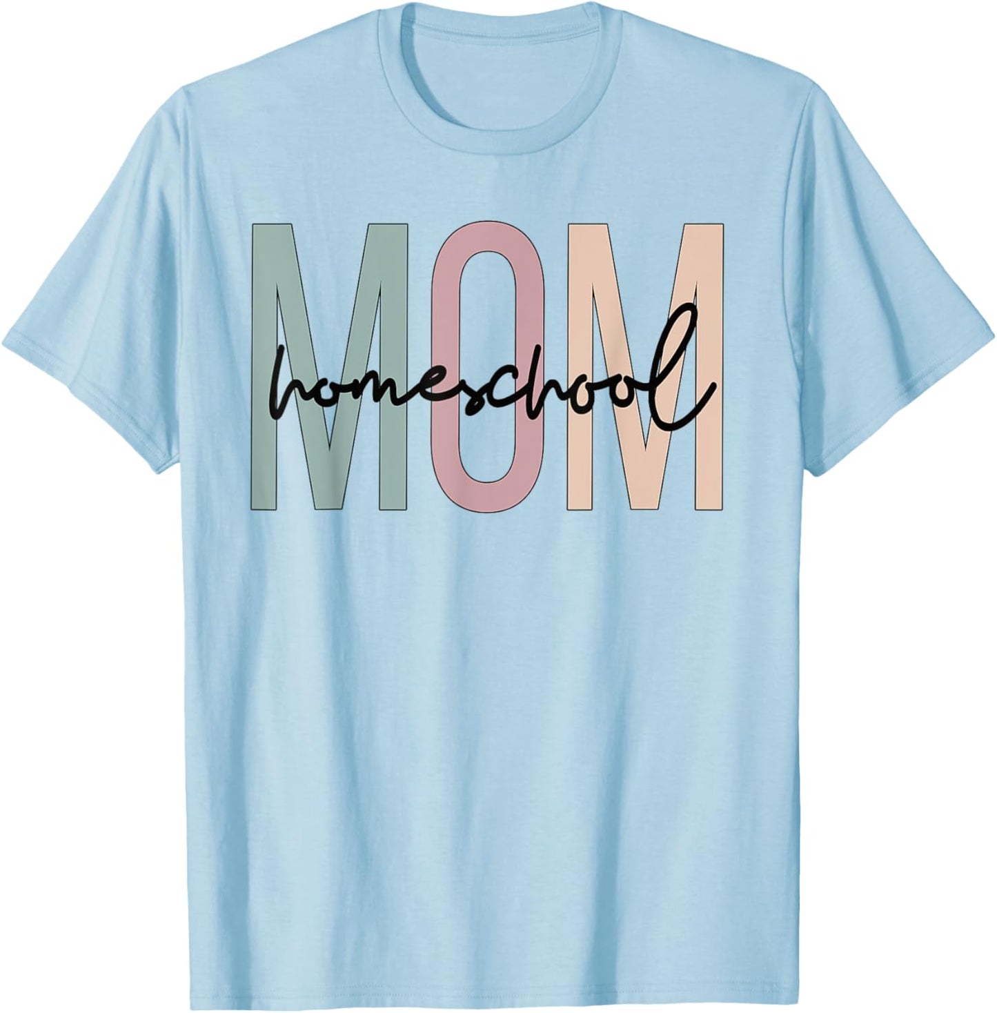Homeschool Mom Boho Homeschooling Mom T-Shirt - T-Shirt | Light Blue