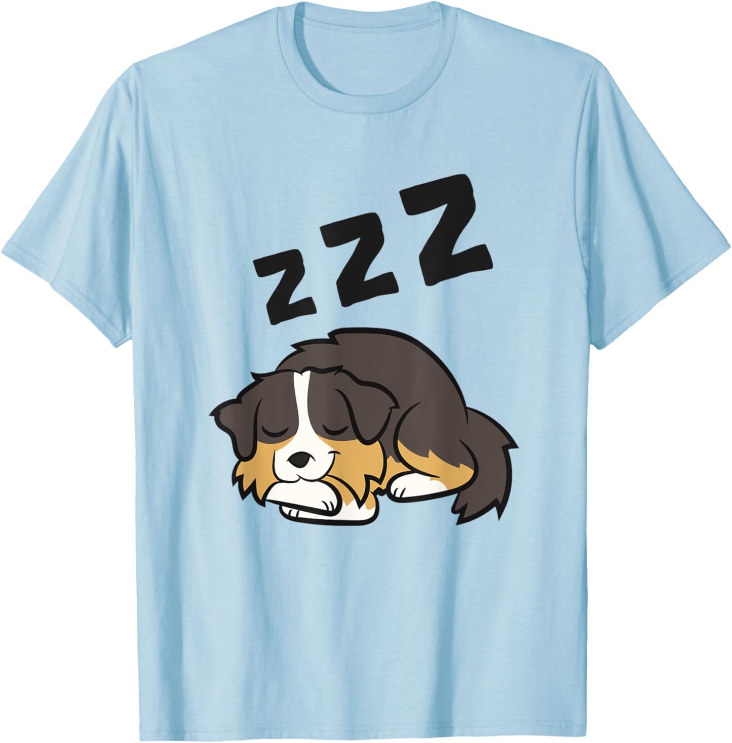 Aussie Dog Sleeping Aussie Dog Pajama Australian Shepherd T-Shirt - T-Shirt | Light Blue