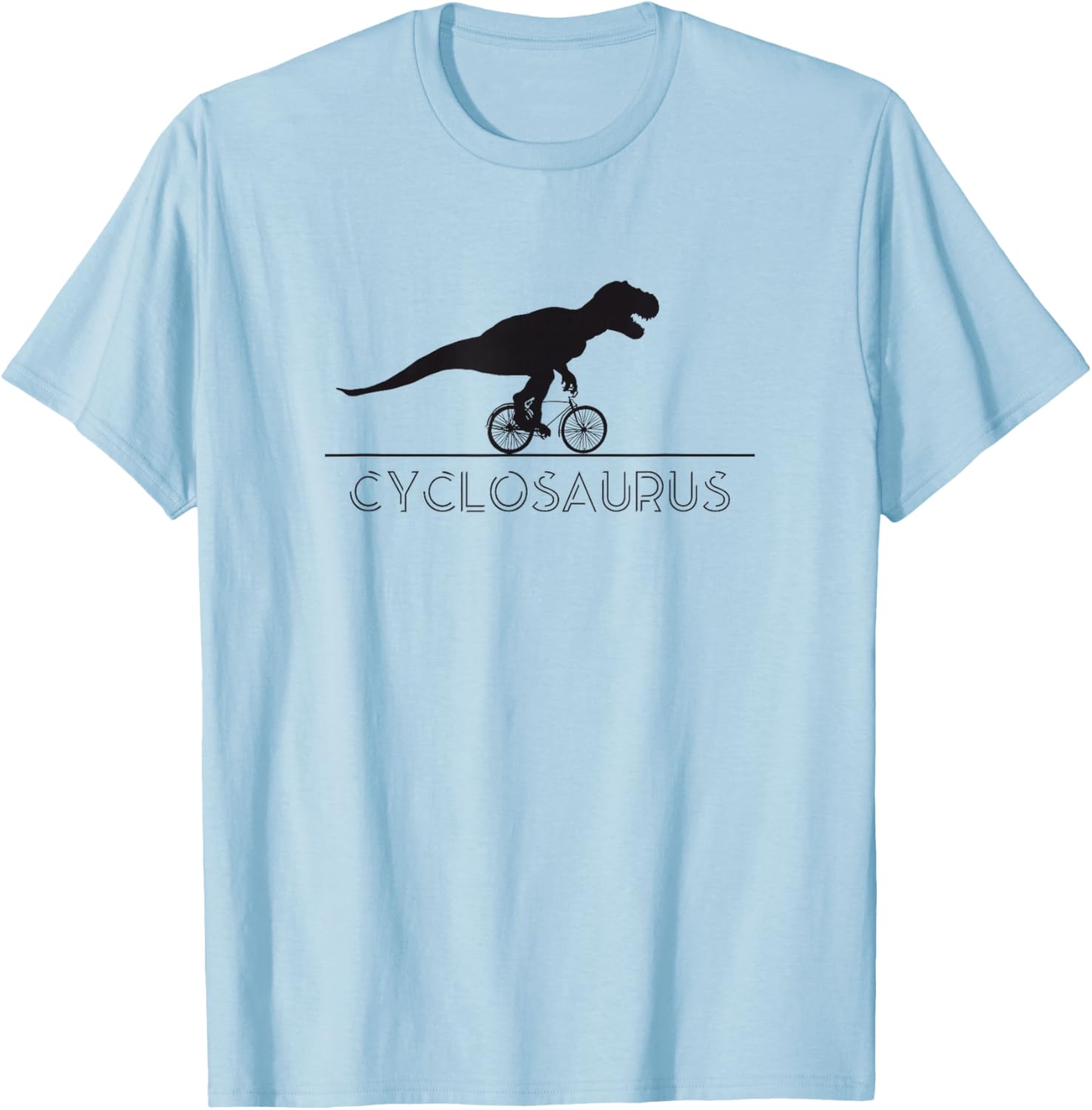 I feel the Animal in me Dinosaur Cyclist Bicycle Racing Bike T-Shirt - T-Shirt | Light Blue