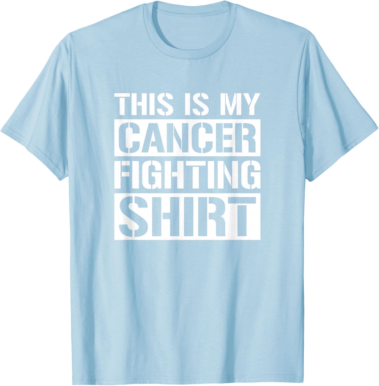 Orange Leukemia Warrior, This Is My Cancer Fighting T-Shirt - T-Shirt | Light Blue